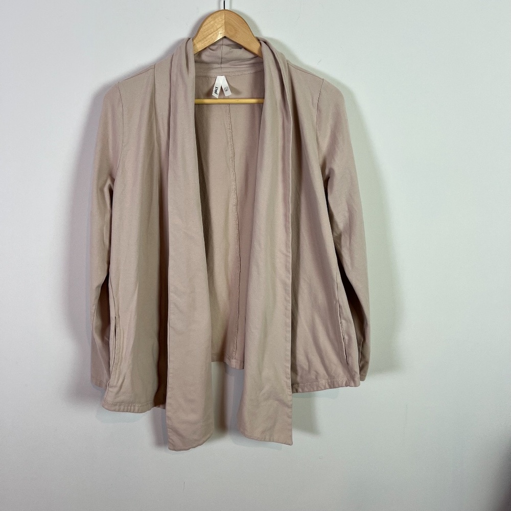 Pact Women’s Tan Long Sleeve Open Cardigan Sweater Size Large Organic Cotton